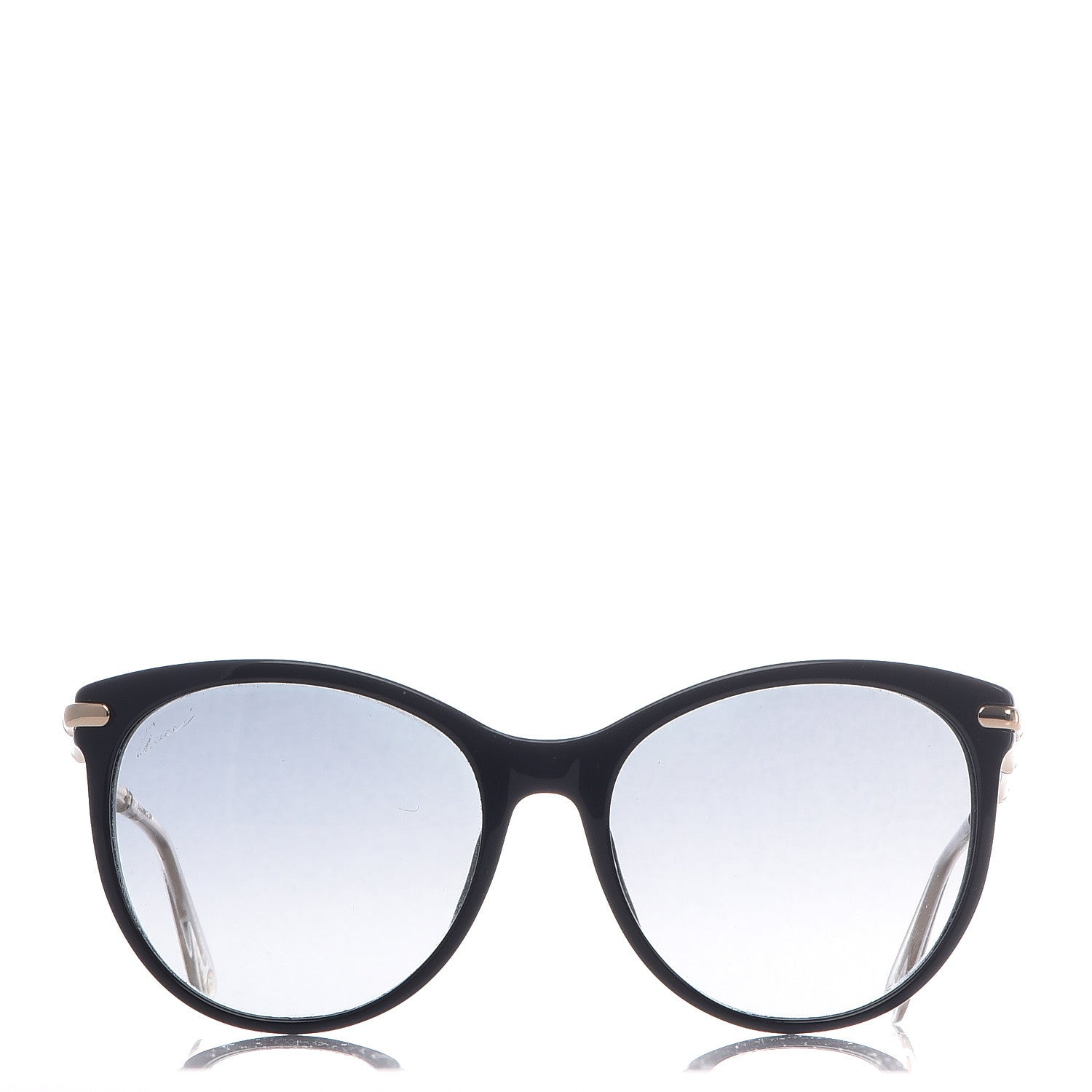Gucci Crystal Bamboo Cat Eye Sunglasses GG3771 Black Gold 2 of 7