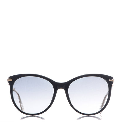 Gucci Crystal Bamboo Cat Eye Sunglasses GG3771 Black Gold 2 of 7