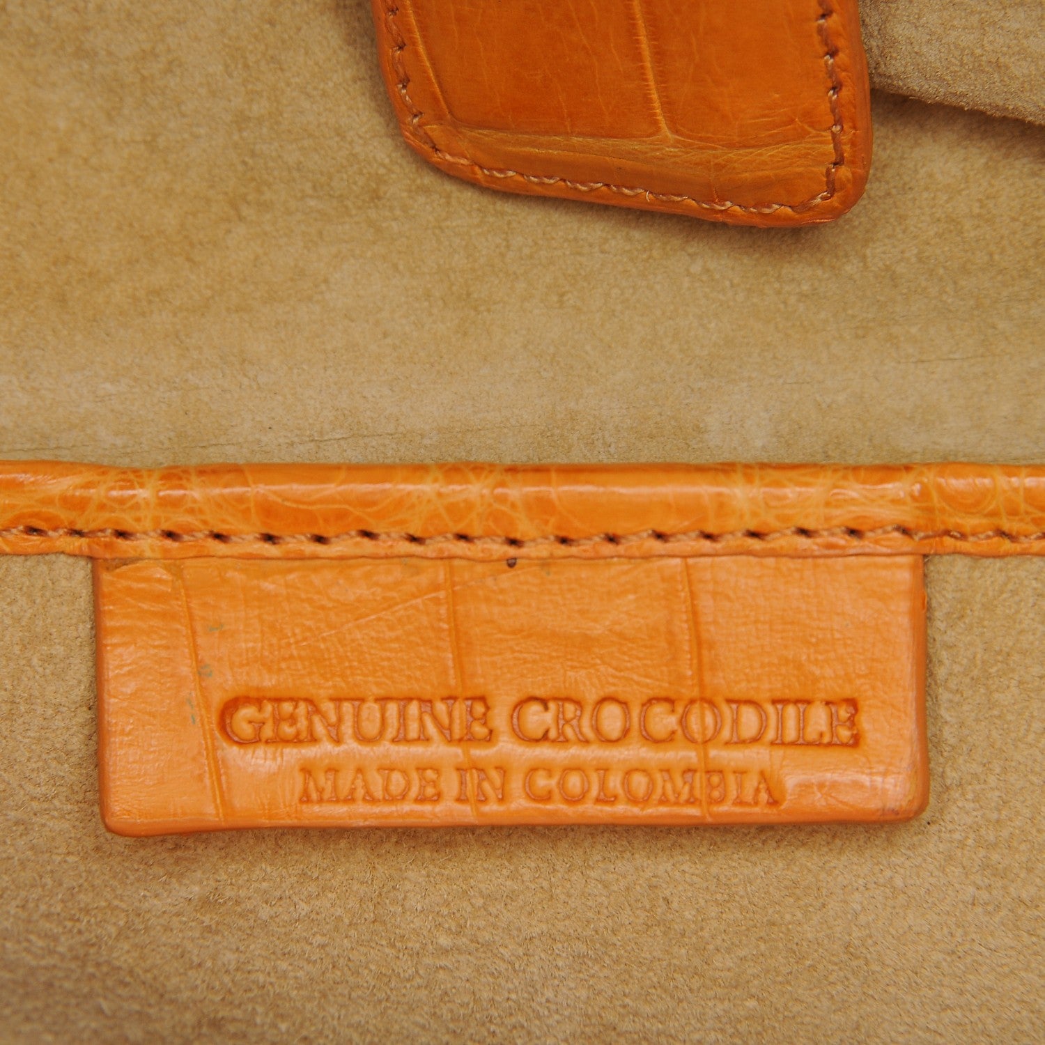 Nancy Gonzalez Crocodile Flower Embellished Satchel Orange 7 of 7