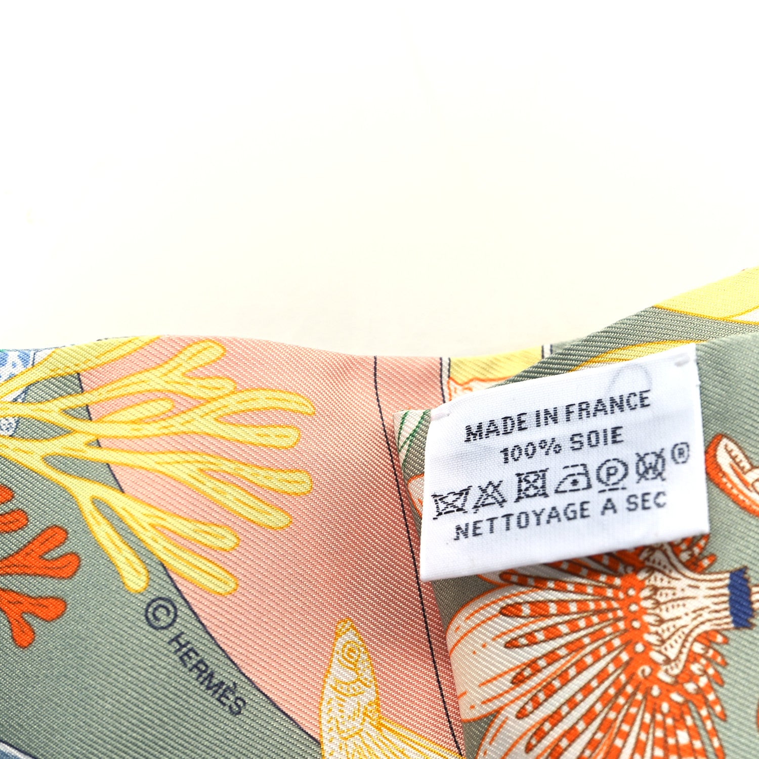 Hermes Silk Precious Paradise Twilly Vert Amande Abricot Bleu Jean 3 of 3
