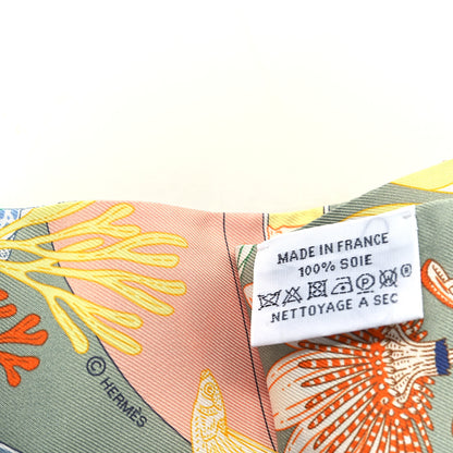 Hermes Silk Precious Paradise Twilly Vert Amande Abricot Bleu Jean 3 of 3