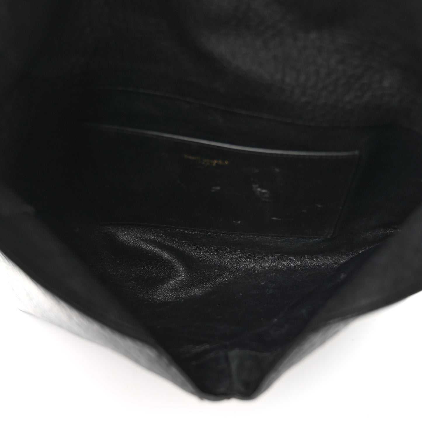 Grained Lambskin Cassandre Envelope Pouch Black