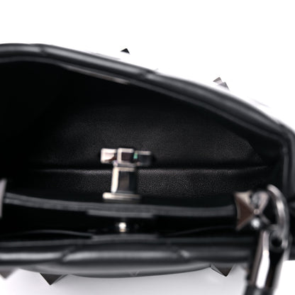 Valentino Garavani Nappa Monochrome Small Roman Stud The Handle Bag Black 5 of 11