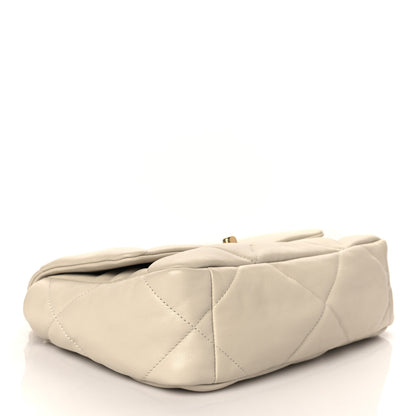 Chanel Lambskin Quilted Medium Chanel 19 Flap Light Beige 7 of 18