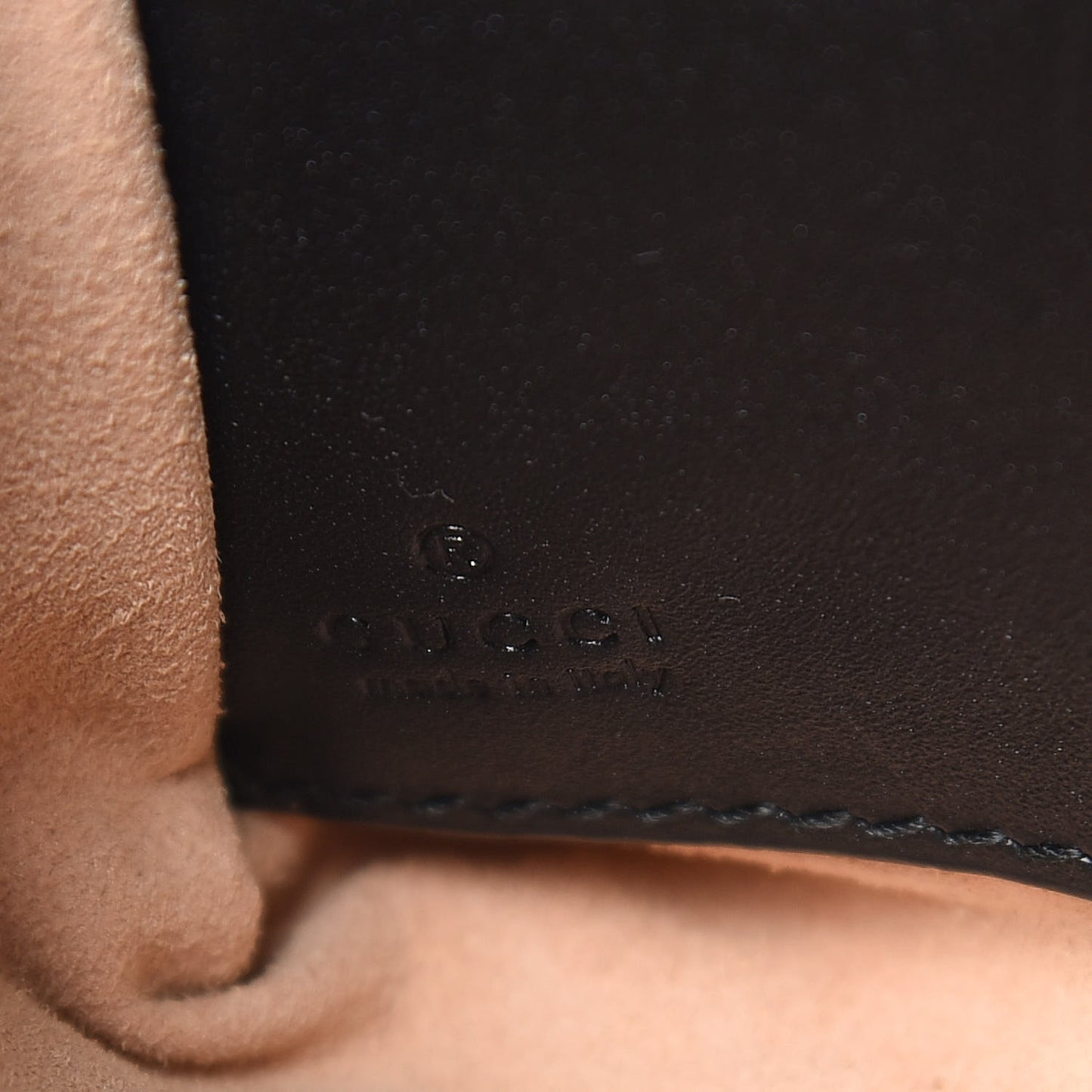 Calfskin Matelasse Mini GG Marmont Chain Bag Black