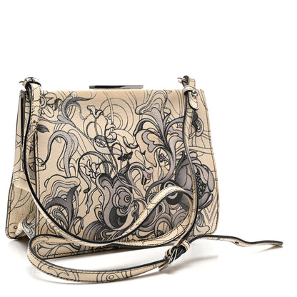 Prada X JAMES JEAN Glace Calfskin Rabbit Print Shoulder Bag Opaline 3 of 10