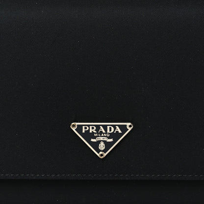 Prada Tessuto Nylon Saffiano Flap Wallet Black 8 of 8