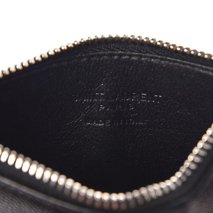 Saint Laurent Grained Calfskin 5 Fragments Zip Pouch Card Holder Black 6 of 6