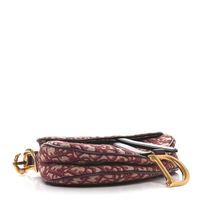 Christian Dior Oblique Saddle Bag Burgundy 4 of 10