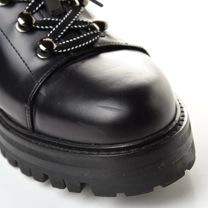Valentino Garavani Smooth Calfskin Rockstud Buckled 25mm Combat Boots 40 Black 10 of 12