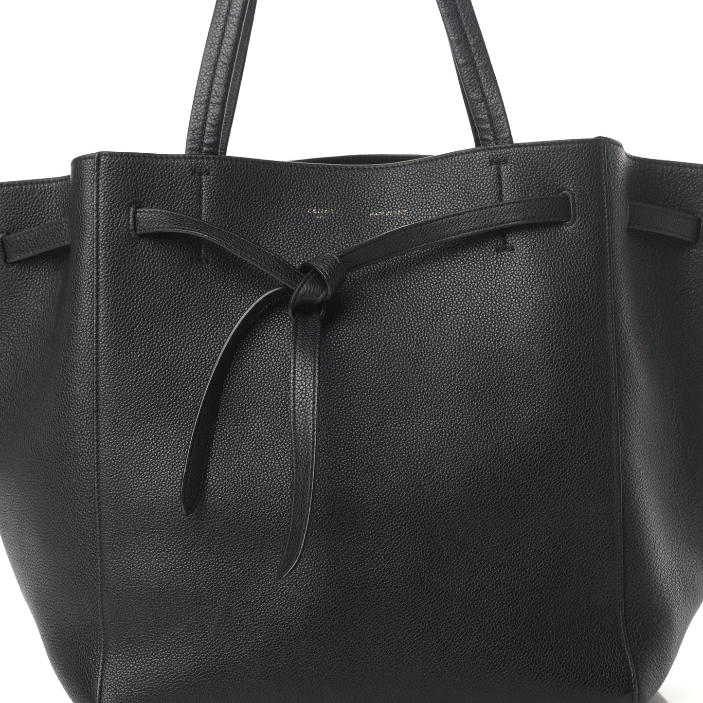 Soft Grained Calfskin Small Belt Cabas Phantom Black