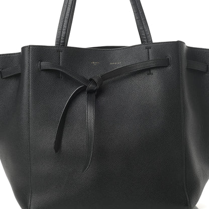 Celine Soft Grained Calfskin Small Belt Cabas Phantom Black 8 of 11