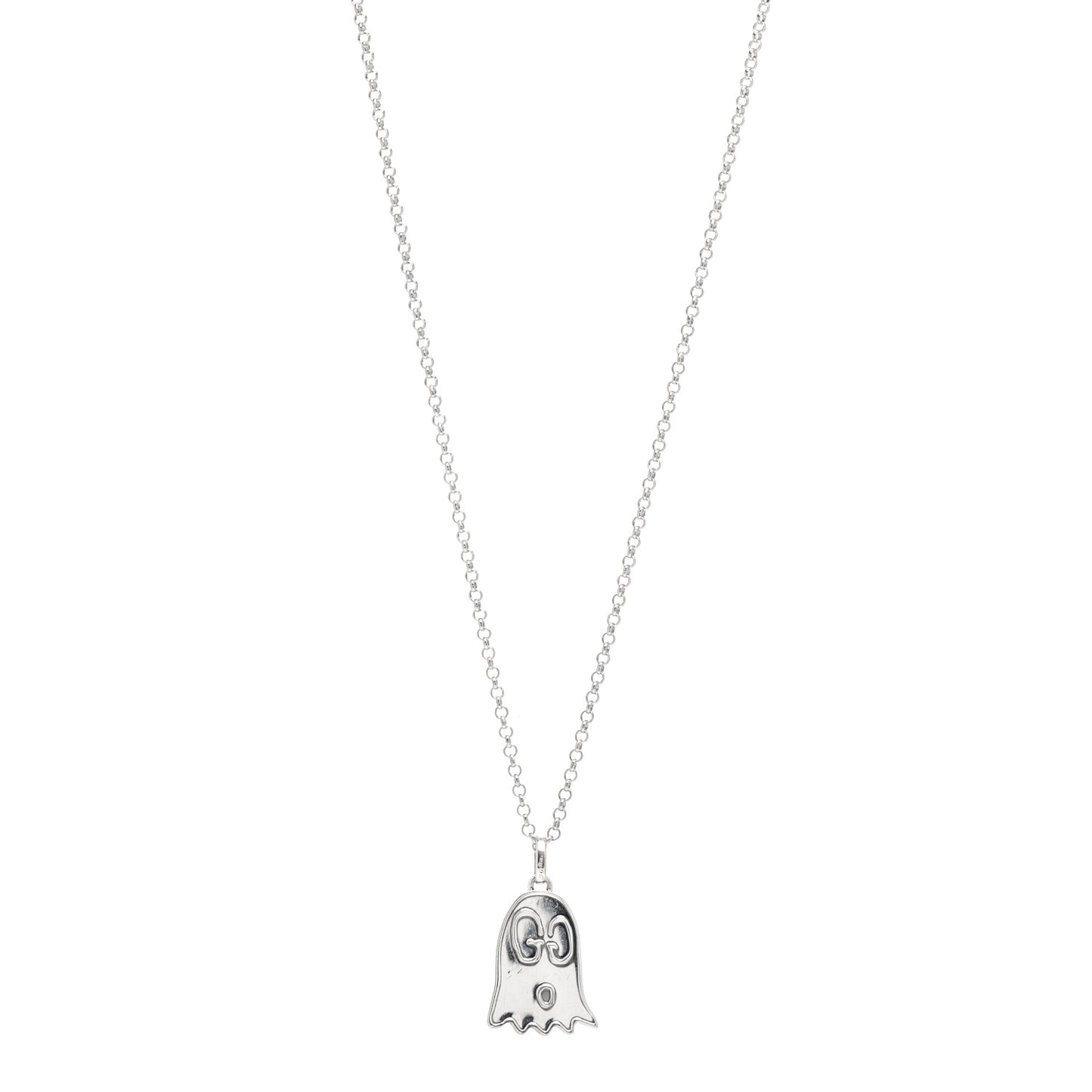 Sterling Silver GucciGhost Ghost Pendant Necklace