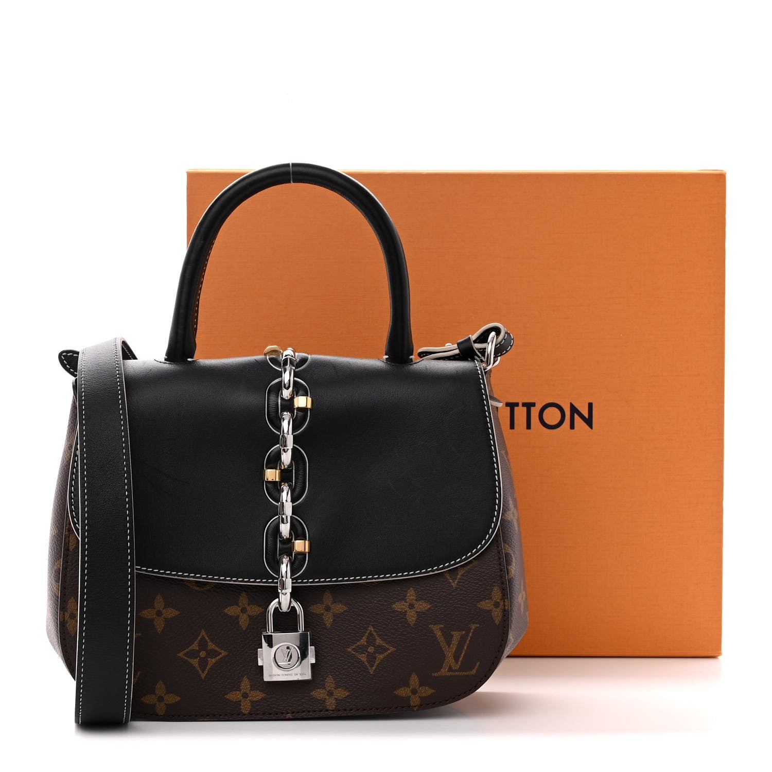 Louis Vuitton Calfskin Monogram Chain It Bag PM Black 13 of 13