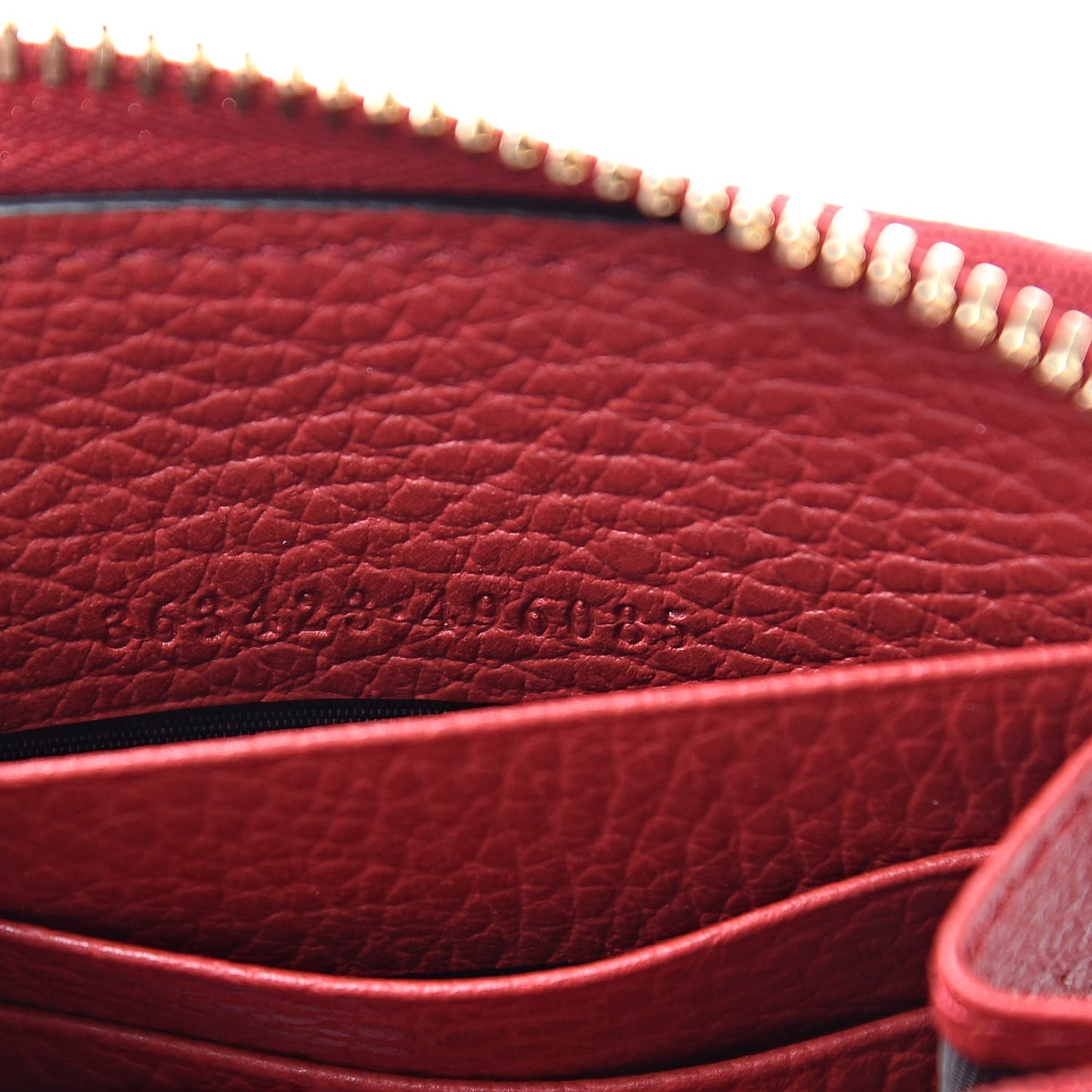 Monogram Dollar Calfskin Zip Around Wallet Beige Ebony Rosso
