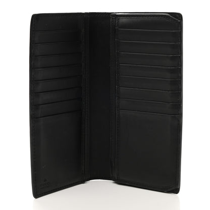 Gucci Calfskin GucciGhost Bi-Fold Long Wallet Black New Acquamarine 5 of 8