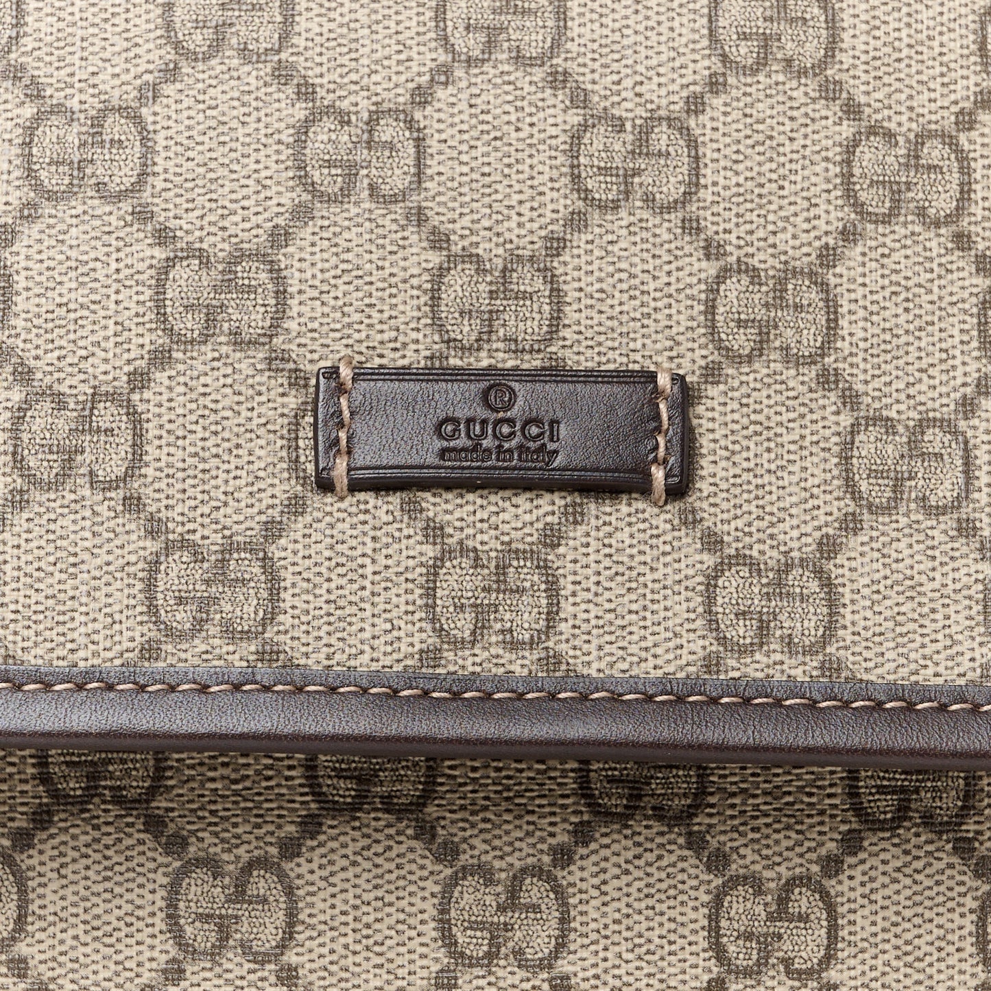 GG Plus Monogram Small Flap Messenger Bag Beige Dark Brown