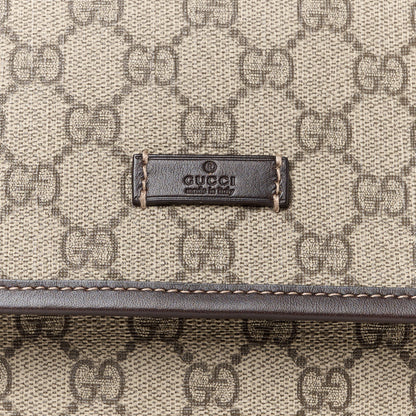 Gucci GG Plus Monogram Small Flap Messenger Bag Beige Dark Brown 9 of 12