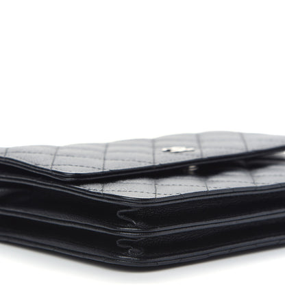 Chanel Caviar Quilted Square Wallet On Chain WOC Black 9 of 10
