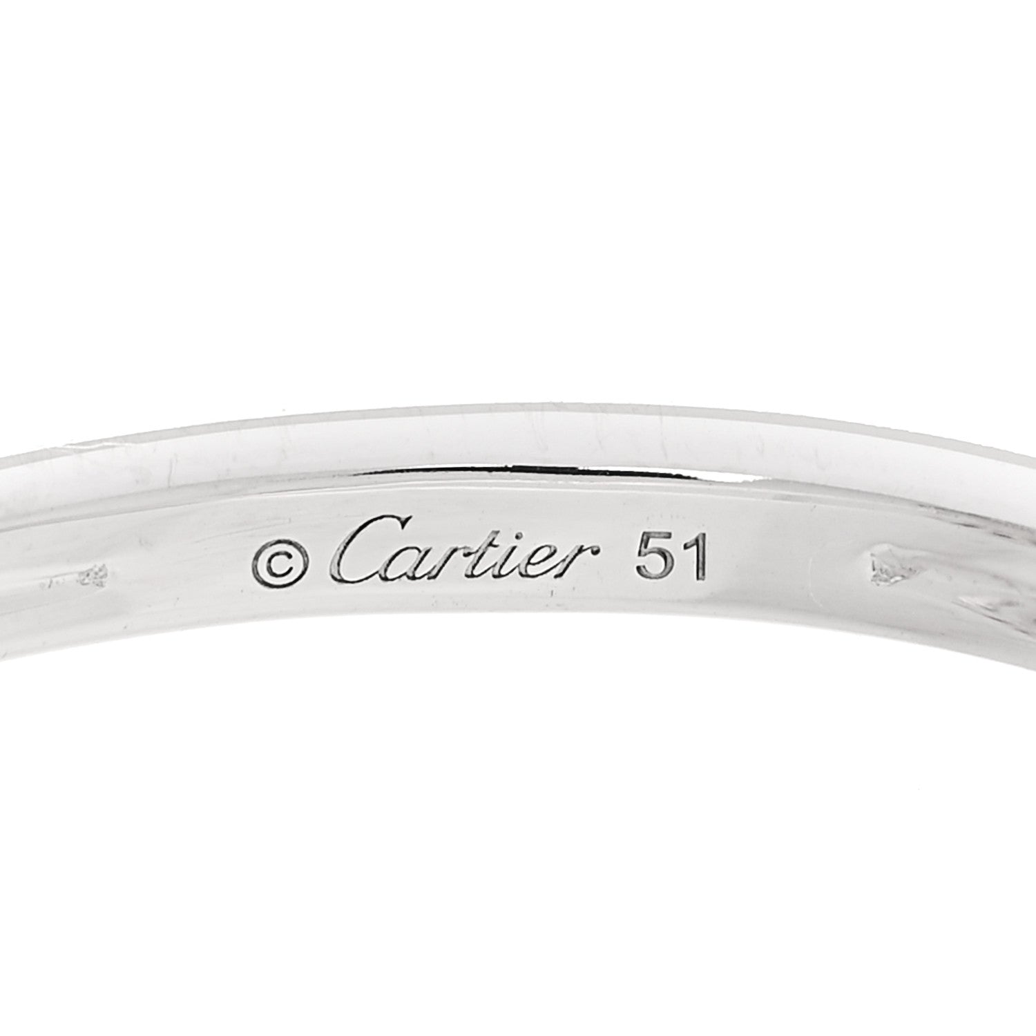 Cartier 18K White Gold Diamond Amulette de Cartier Paved Ring 51 5.75 5 of 5