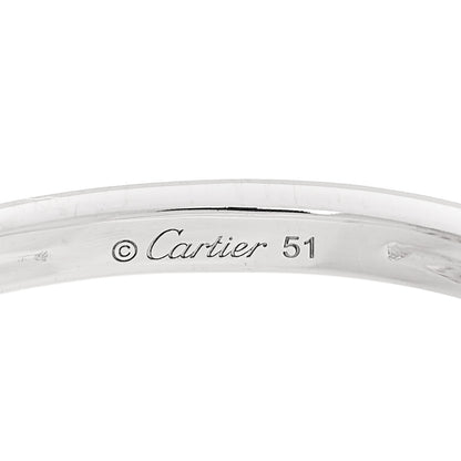 Cartier 18K White Gold Diamond Amulette de Cartier Paved Ring 51 5.75 5 of 5