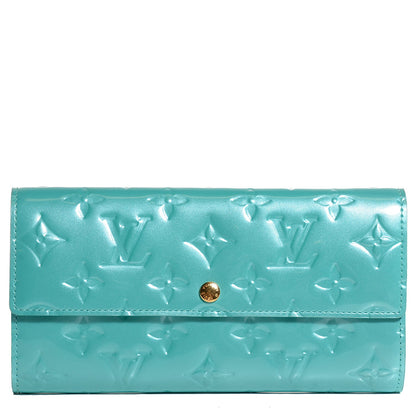 Louis Vuitton Vernis Sarah Wallet Blue Lagon 1 of 7