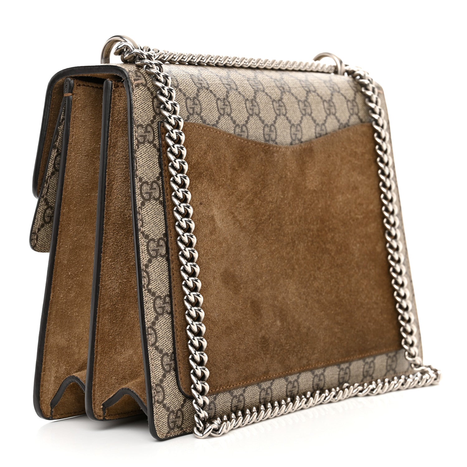 Gucci GG Supreme Monogram Medium Dionysus Shoulder Bag Taupe 3 of 13