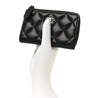 Chanel Caviar Quilted Zipped Key Holder Case Black 2 of 7