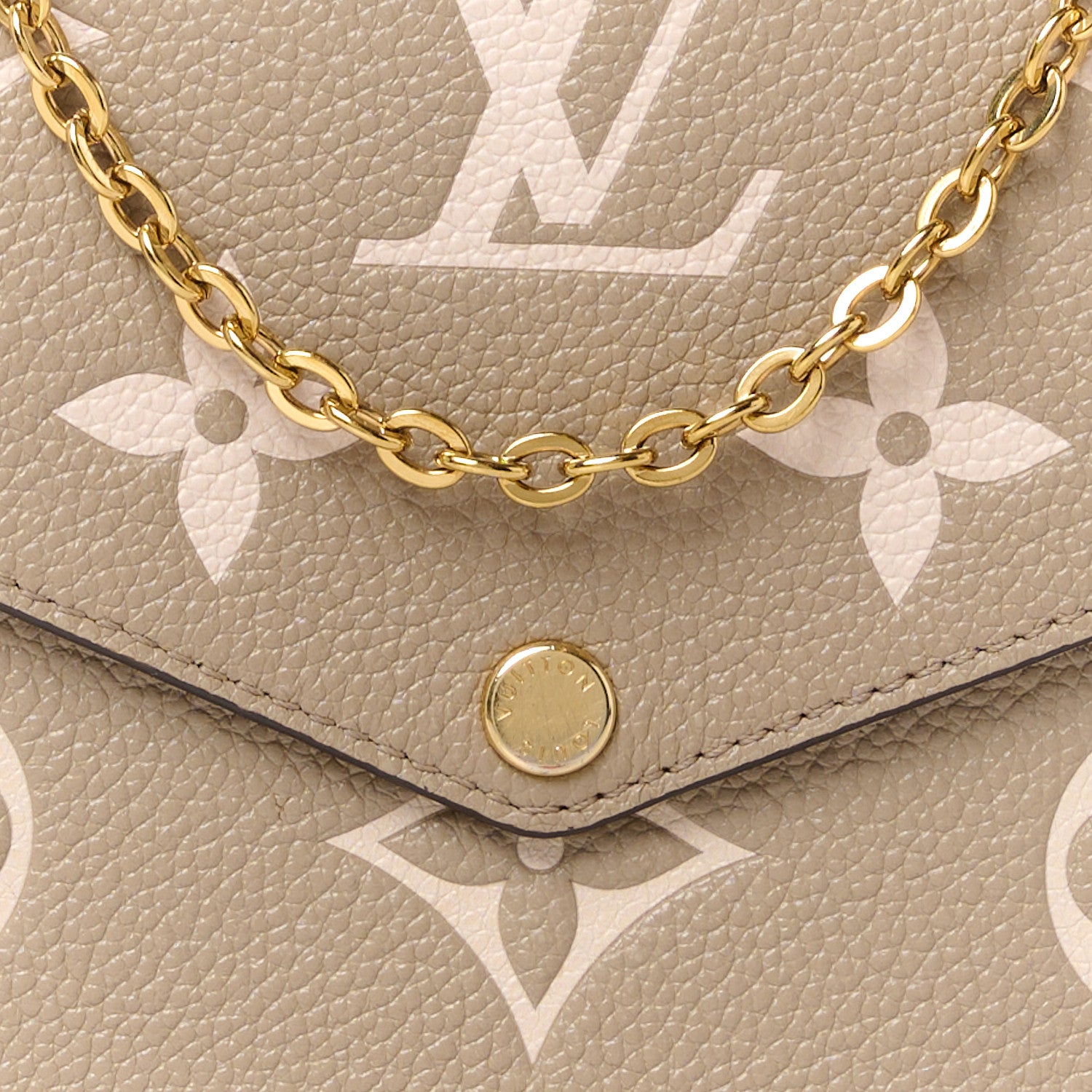 Louis Vuitton Empreinte Monogram Giant Felicie Pochette Tourterelle Creme 11 of 16