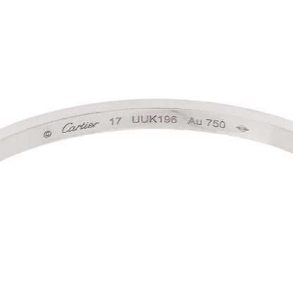 Cartier 18K White Gold Small LOVE Bracelet 17 6 of 8