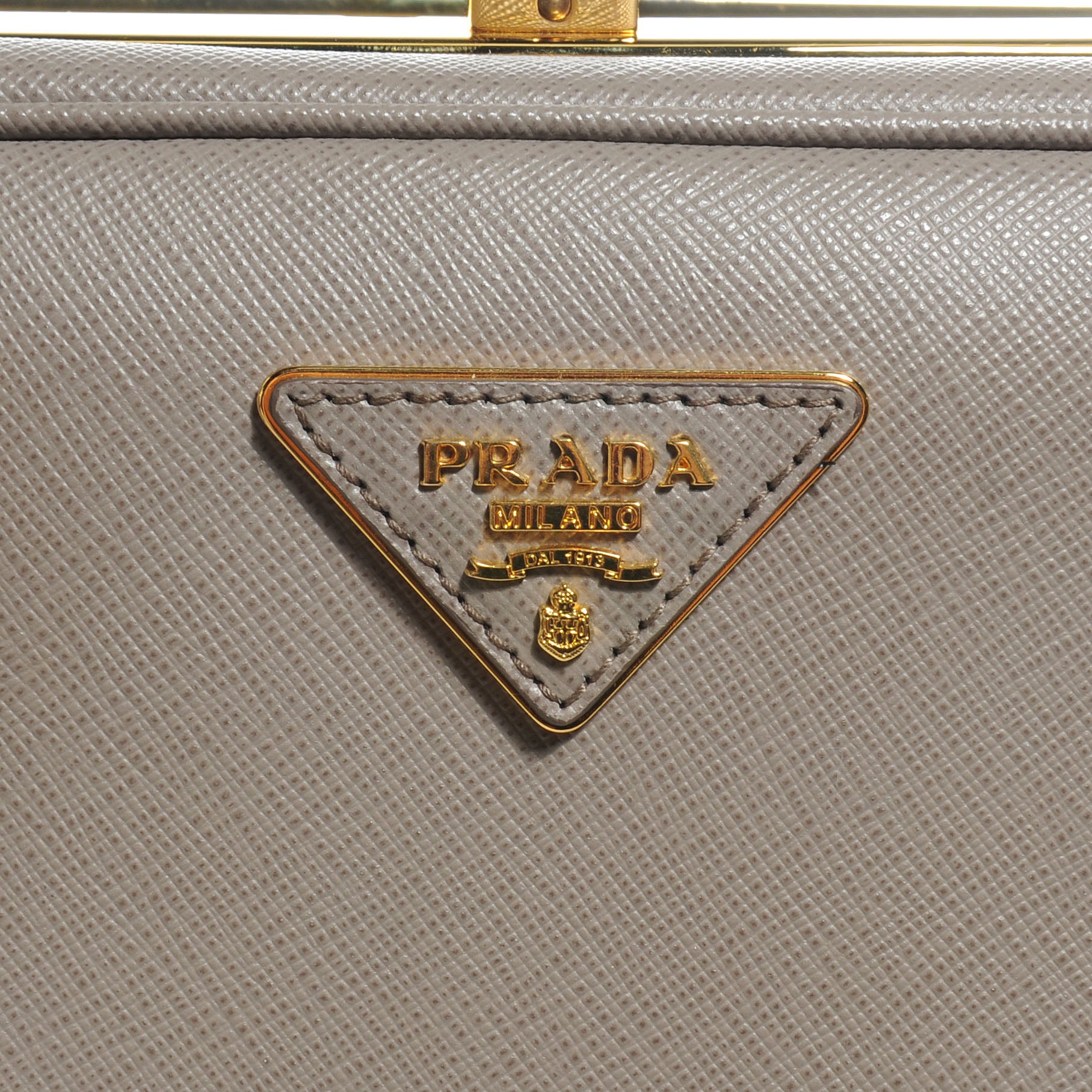 Prada Saffiano Lux Pyramid Bag Argilla 9 of 10
