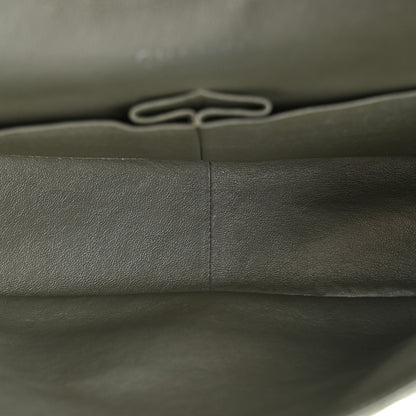 Chanel Metallic Lambskin Quilted Jumbo Double Flap Green 5 of 14