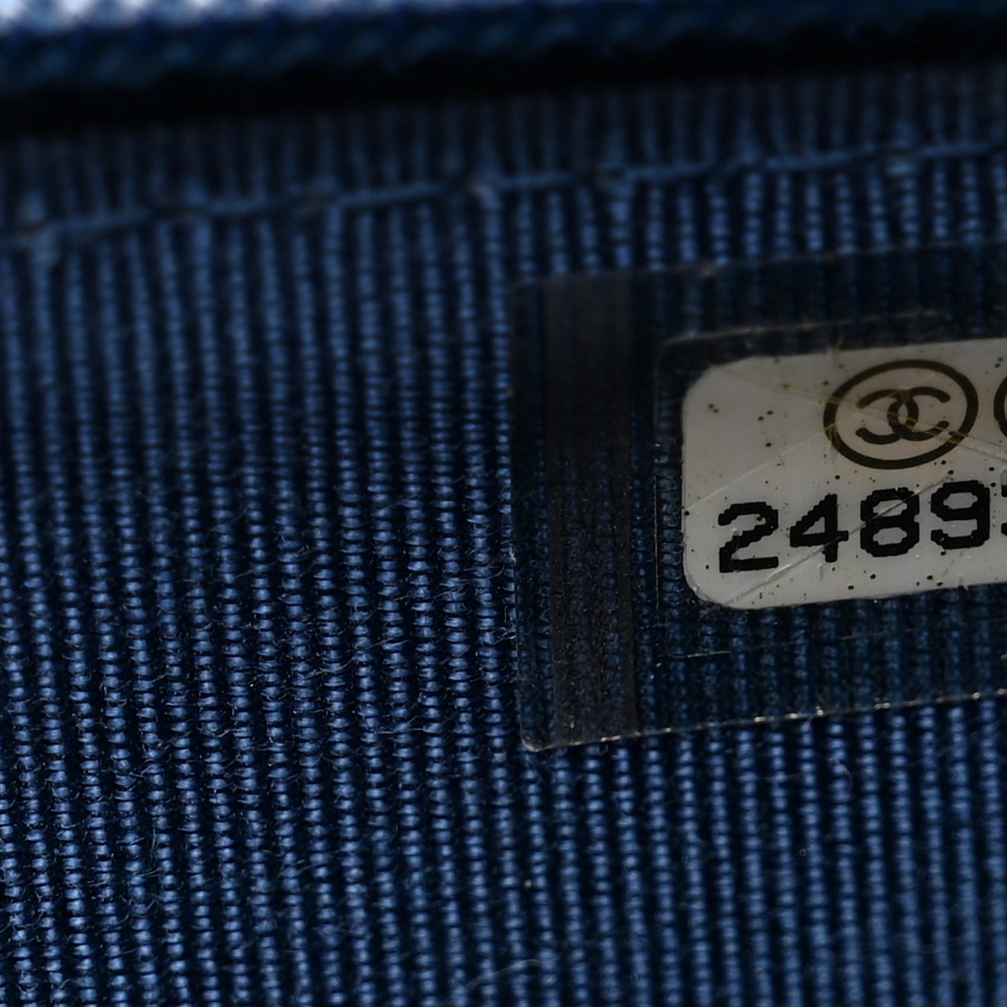 Lambskin Chevron Quilted Square Wallet On Chain WOC Blue