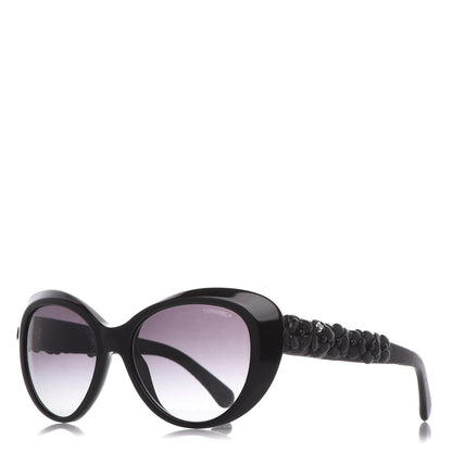 Chanel Lambskin Camellia CC 5318-Q Sunglasses Black 1 of 7