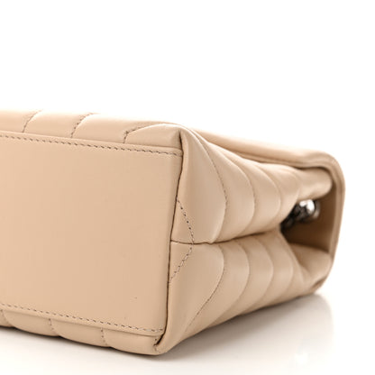 Saint Laurent Calfskin Y Quilted Monogram Small Loulou Chain Satchel Dark Beige 10 of 10