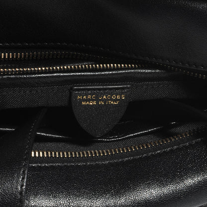 Marc Jacobs Leather Bi-Color Frankie Zip Satchel Black Chestnut 6 of 8