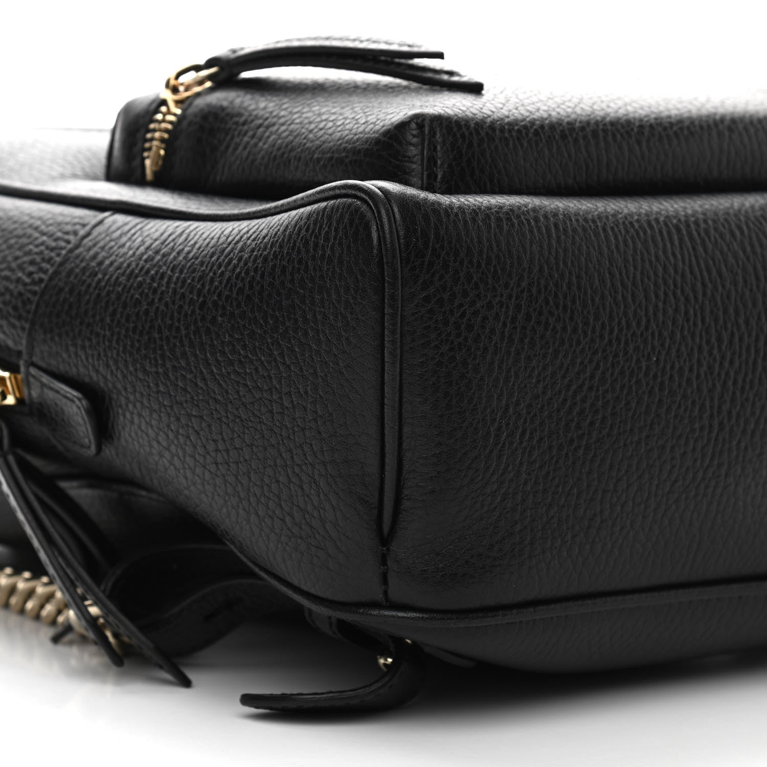 Gucci Pebbled Calfskin Soho Chain Backpack Black 10 of 11