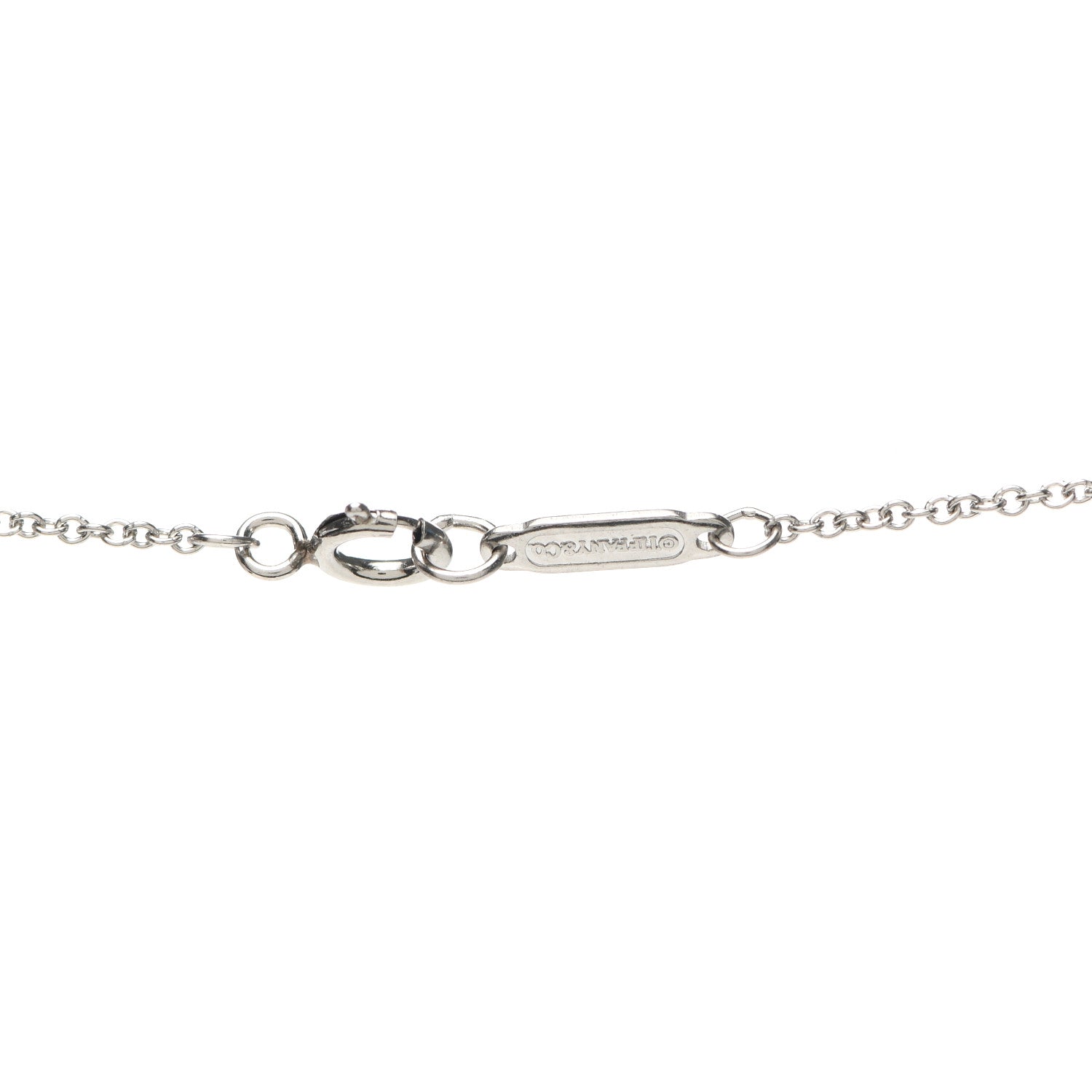 Tiffany Platinum Diamond Small Heart Lock Pendant Necklace 5 of 5