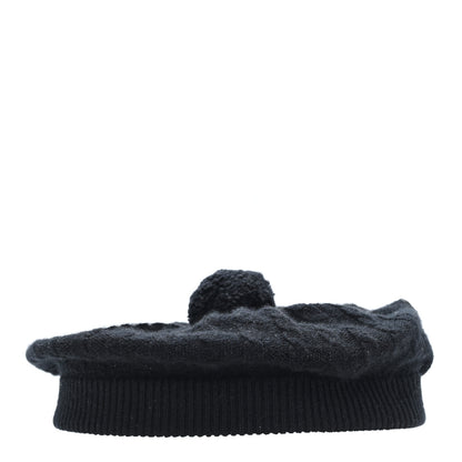 Chanel Cashmere CC Beret Black 6 of 9
