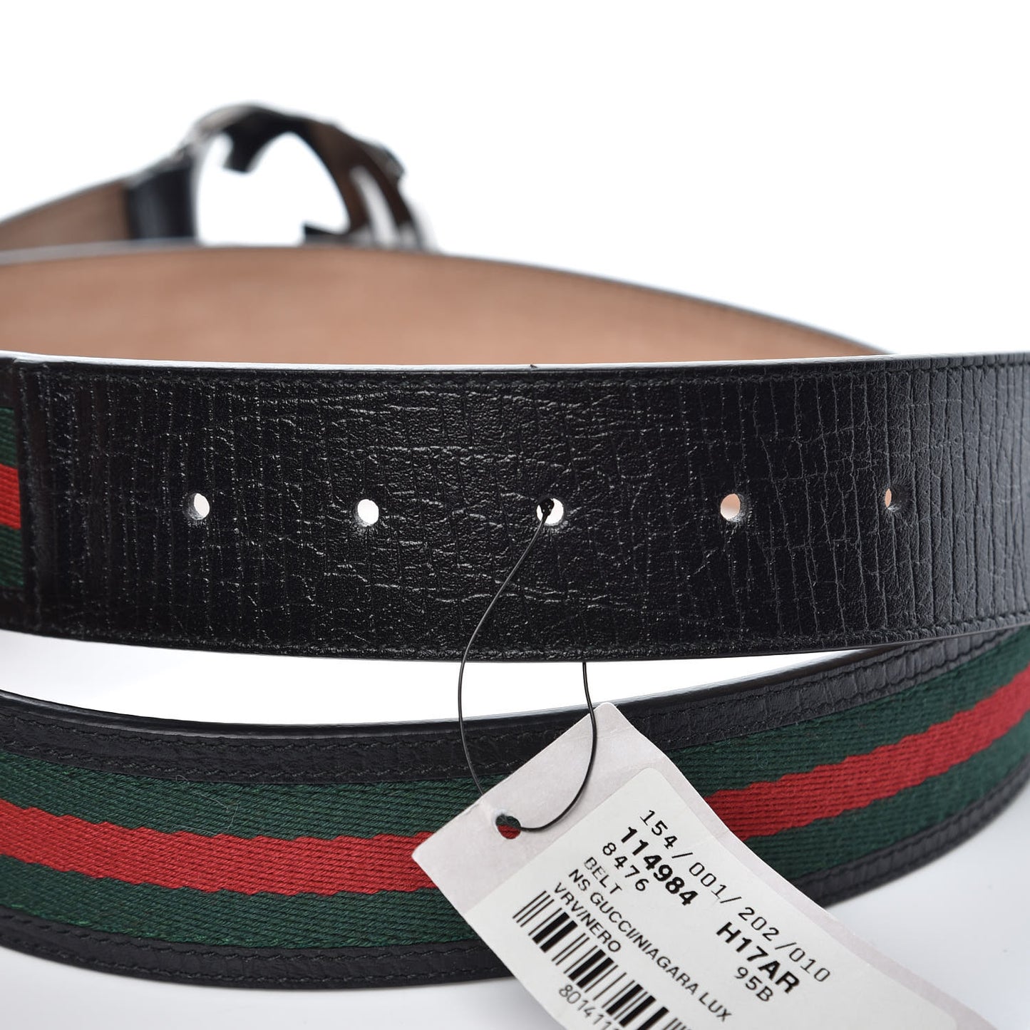 Calfskin Web Interlocking G Belt 95 38 Black