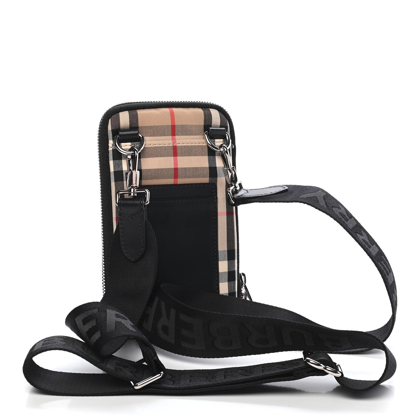 Nylon Vintage Check Phone Bag Archive Beige