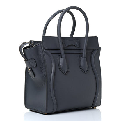 Celine Baby Drummed Calfskin Micro Luggage Kohl 5 of 9