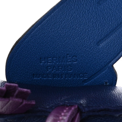 Hermes Milo Lambskin Grigri Rodeo Pegase Horse Bag Charm PM Bleu Saphir Violet Bleu France 3 of 6