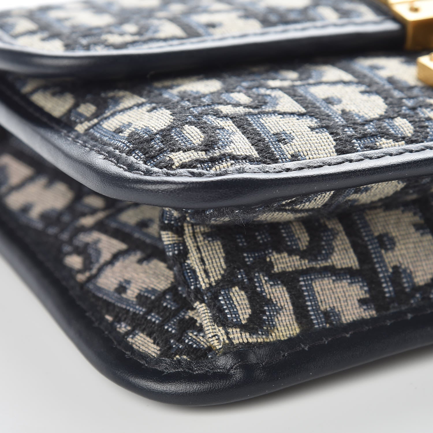 Christian Dior Oblique Small DiorAddict Flap Bag Navy Blue 8 of 10