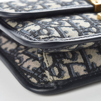 Christian Dior Oblique Small DiorAddict Flap Bag Navy Blue 8 of 10