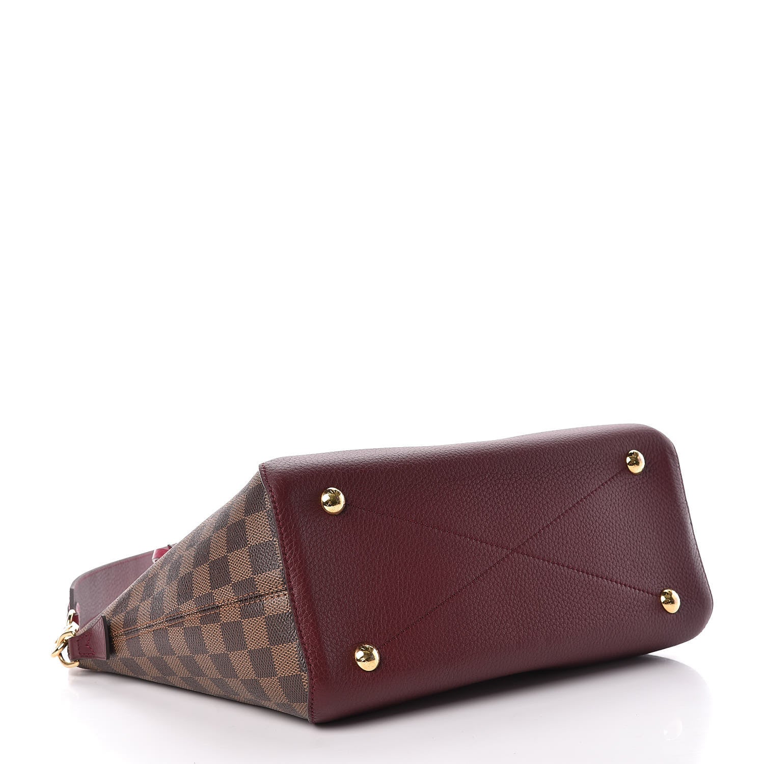 Louis Vuitton Damier Ebene Cuir Taurillon Hyde Park Fuchsia 4 of 10
