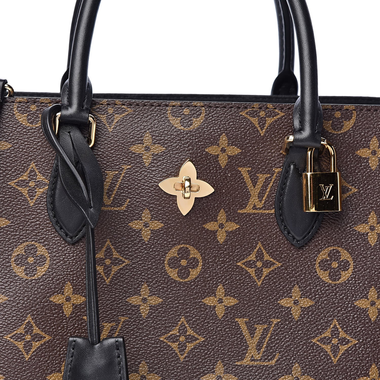 Louis Vuitton Monogram Flower Tote Black 8 of 10