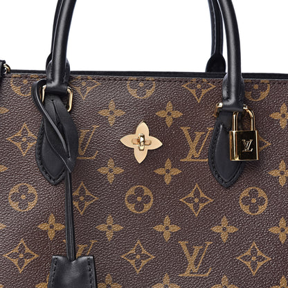 Louis Vuitton Monogram Flower Tote Black 8 of 10