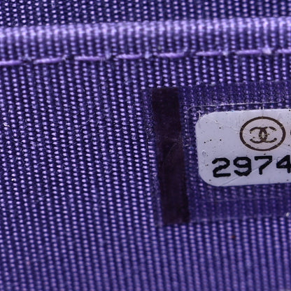 Chanel Caviar Quilted Incognito Zip Coin Purse Purple 7 of 9