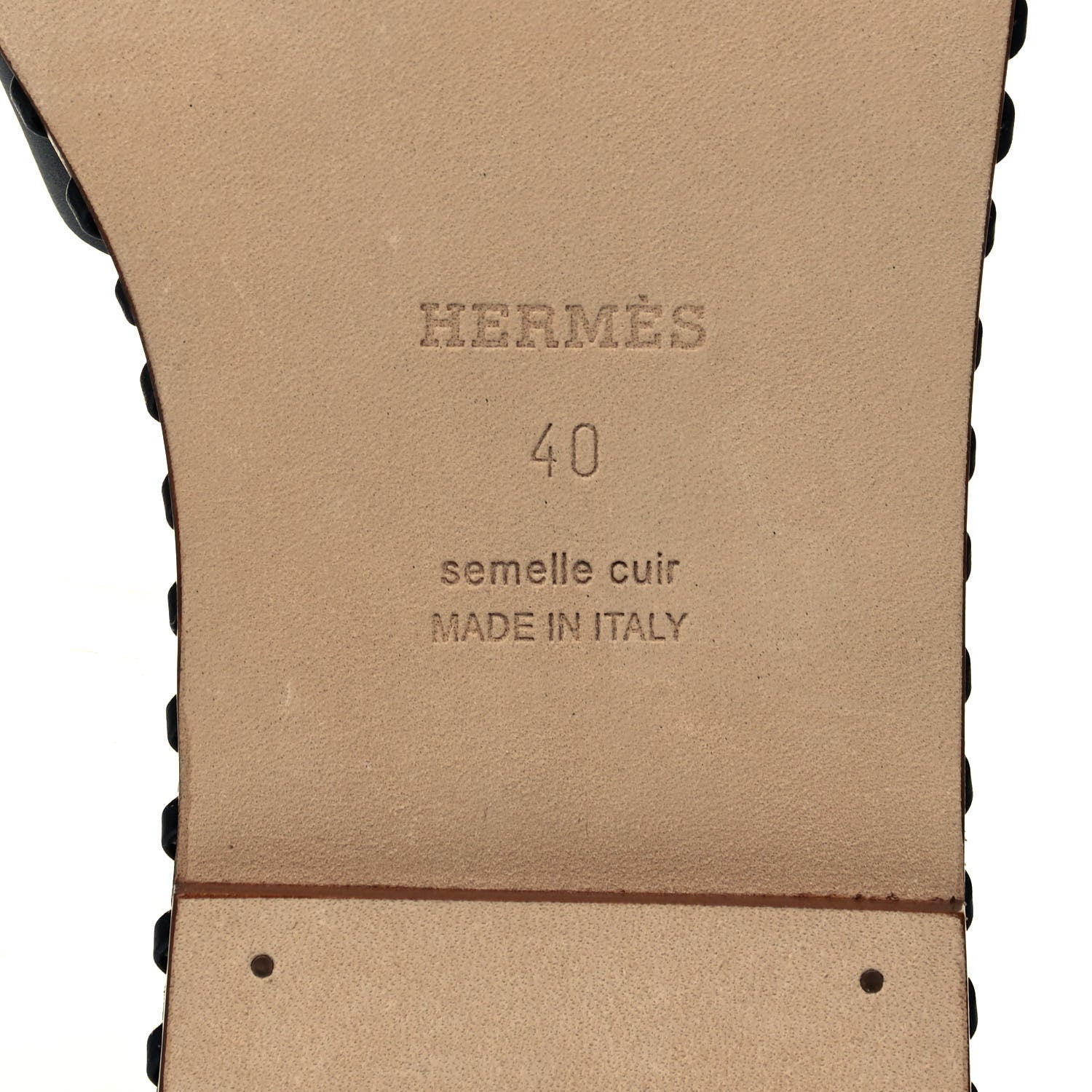 Hermes Box Calfskin Braided Oran Sandals 40 Black 4 of 7